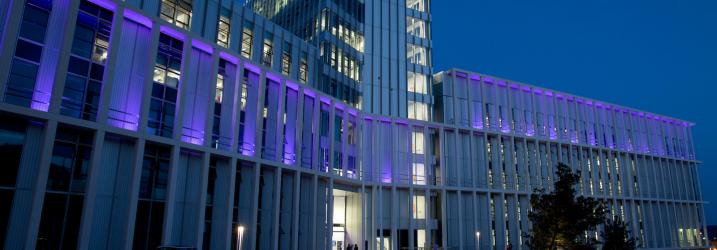 External view of City Campus at night