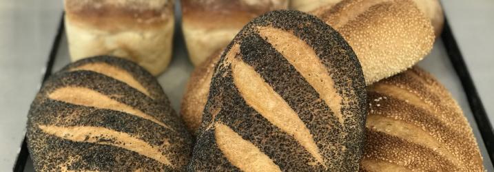 Freshly made bread for sale at City Market.