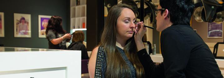 Beauty Therapy students working in Amethyst salon.