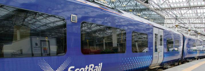ScotRail train in a station