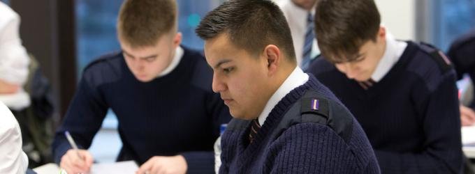 Nautical students in classroom at Riverside campus.