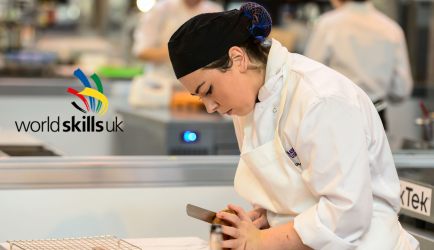 WorldSkills Competition student chef working